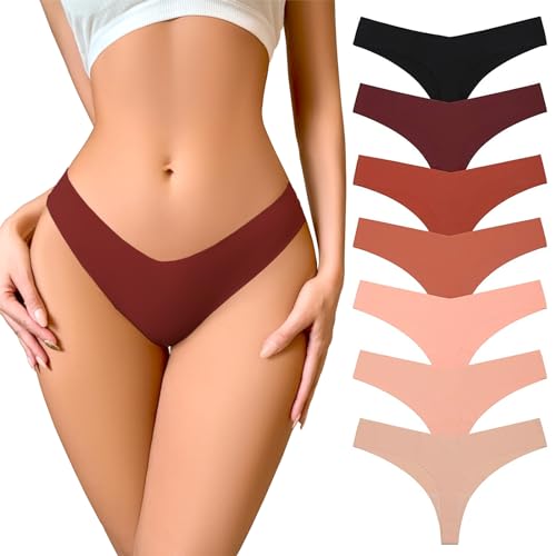 String sans couture pour femme sous-vêtement invisible élastique lot de 5