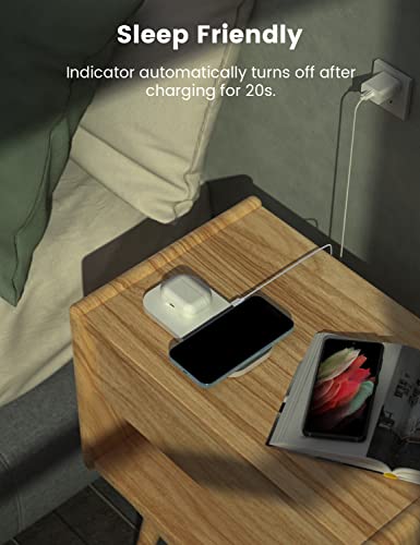 Image of Wireless Charging Pad, Certified Dual Wireless Charger for iPhones 15 /14 /13 /12 /11 Series, Samsung Galaxy Phone, Air Pods and Other Enabled Devices 