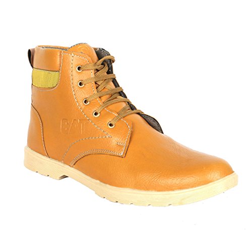 Buy A G Footwear Men's Beige Leather Boots 10 UK at Amazon.in