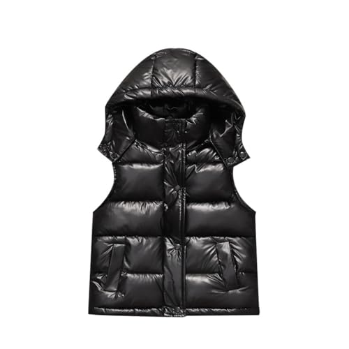 ACMEDE Piumino Gilet Bambini Cappotto con Cappuccio Bambina Bambino Gilet Inverno Giacca Senza Maniche Imbottita Piumino Gilet Trapuntato Impermeabile per Ragazzi e Ragazze