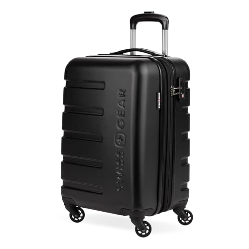 Image of SwissGear 7366, Black, Carry-On 19-Inch, Signature Hardside Expandable Luggage With Spinner Wheels
