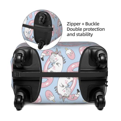 Summer Cute Unicorns For Travel Luggage Cover Suitcase Protector Fits 18-32 Inch Travel Luggage Protector Elastic Luggage Anti-Scratch Suitcase Cover2