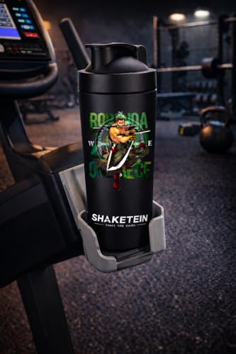 Image of Stainless Steel Gym Shaker Bottle 750ml | Leak Proof Protein Mixer Shaker | BPA Free | Metal Sports Water Bottle for Gym, Workout & Fitness (Anime-20-BLACK)