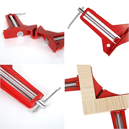Akolafe 8 Pack 90 Degree Right Angle Clamp, Corner Clamps With Adjustable Swing Jaw, Adjustable Corner Square Clamp For Woodworking, Picture Frames Glass Holder Hand Tools #TOP5