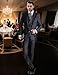 Wrycay Men's Suit 3 Piece Slim Fit Tailcoat Tux for Wedding Banquet Party Long Tail Tuxedos Double Breasted Vest & Pants Set, Dark Brown, XL