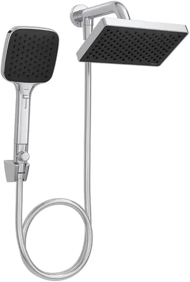 Chuveiro De Parede Quadrado Com Desviador Flex Cromado - Deca