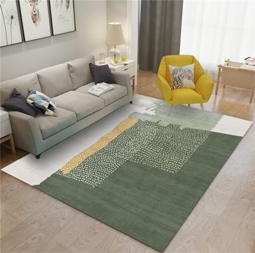 Tapis chambre bébé fille vert 60x110cm moderne et lavable pour couloir - 2