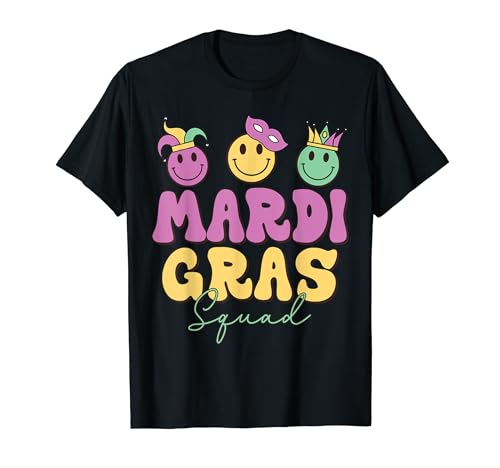 Bonito regalo del escuadrón de Mardi Gras para hombres, mujeres, niños y niñas Camiseta