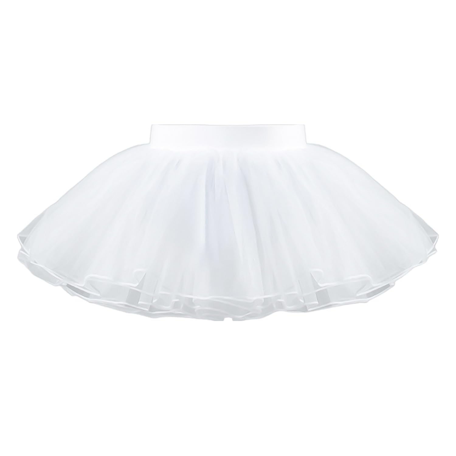 Xmnivate Girls White Ballet Tutu Dress For - Dance Costume Elastic Style Tulle Skirt For Stage Performance