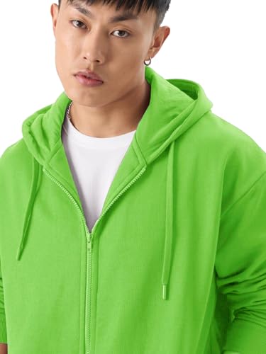 Image of LAZYCHUNKS Men's Zipper Hooded Sweatshirt | Premium Full Sleeve Hoodie Jacket with Front Zip & Pockets | Stylish Winter Wear, Warm Casual Sportswear for Men