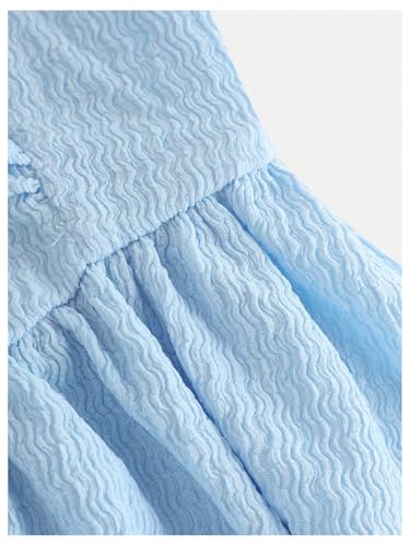 Floerns Girl's Summer Long Dress Spaghetti Strap Ruched Bust Party A Line Dresses4