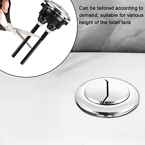Toilet Push Button Flush Replacement,Abs Dual Flush Toilet Push Button,Universal Round Toilet Flush Button,Water Tank Replacement Dual Rod Push,Cistern Standard Part For Bathroom Toilet (48-60Mm) #TOP3