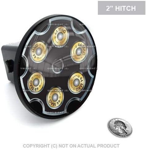 2" Tow Hitch Receiver Plug Cover Insert for SUV & Truck 44 MAG Revolver Print Style-9856-6836
