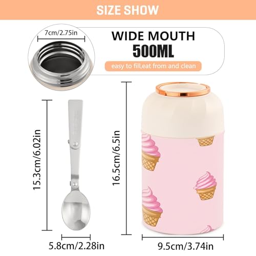 Tarro de helado para adultos de 500ml: lleva tus postres fríos a la oficina con su cuchara 4