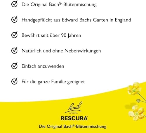 Bachblüten Original Rescura Tropfen mit Alkohol