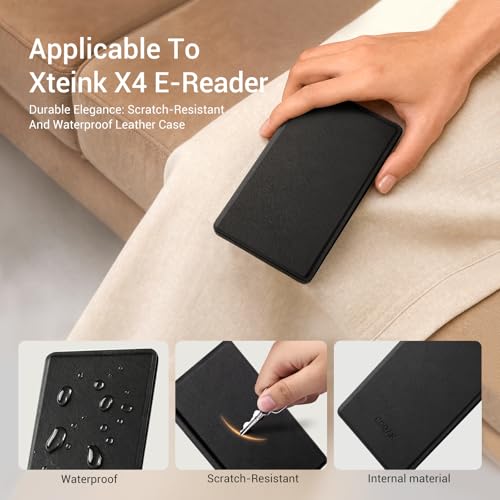 Image of CoBak Magnetic Case for XTEINK X4, Ultra-Lightweight Protective Cover for Xteink X4 E-Reader, Secure Magnetic Attachment(Black)
