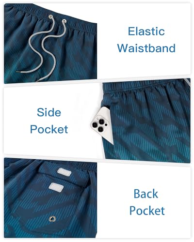 Image of BOJIN Mens Swim Trunks 9 inch Quick Dry Stretch Swim Shorts Mesh Lining Bathing Suits Swimwear Beach Shorts with Pockets