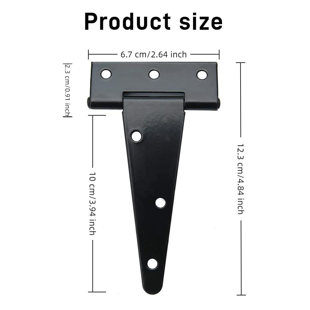 Crozgan 6 Pack Shed Door Hinges,4Inch/100mm Heavy Duty Gate Hinges - Image 2