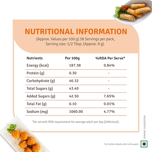 Image of Veeba Sweet Chilli Hot Sauce (350G) I No Artificial Flavour I Zero Fat I Vegan I Gluten Free