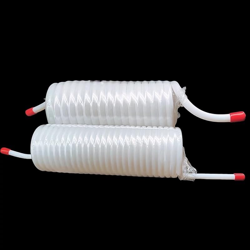 Tubo de resorte de PTFE, tubo de extensión en espiral 3/6/9M, temperatura -80-250°C | For resistencia química y a la temperatura. Ideal for transferencia de fluidos industriales.(6.35x4.35mmx6m)