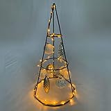 Weihnachtsdeko Aufsteller Weihnachtsbaum Metall in Kegelform schwarz 50x25cm Tannenbaum Christbaum Tanne