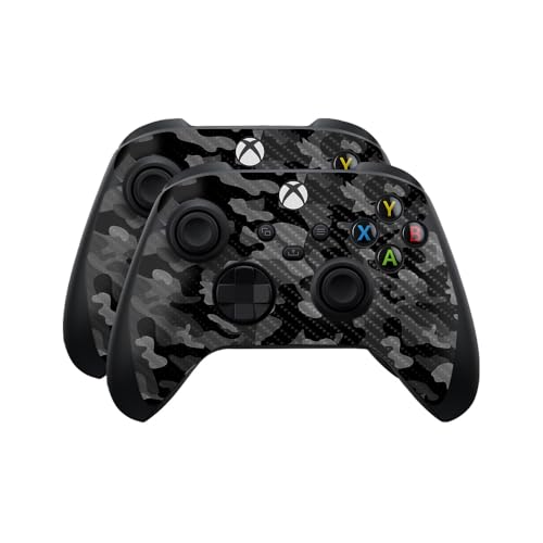 Carbon Fiber Skin Compatible with Microsoft Xbox Series X|S Controller (2 Pack) - Black Camo - Premium 3M Vinyl Protective Wrap Decal Cover - Easy to Apply | Crafted in The USA by MightySkins by Vision Signs & Graphics - Used condition - US$22.56