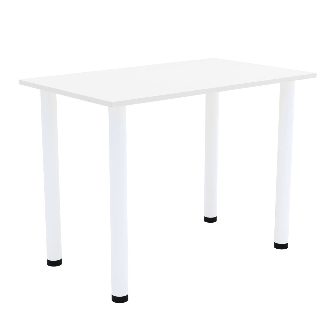 AKKE Table à Manger avec Pieds Blancs Table de Salle à Manger Cuisine ou Bureau 100 cm x 60 cm