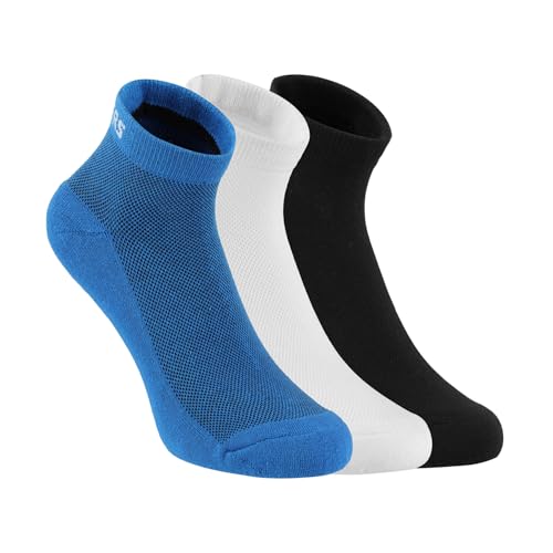 Image of SKECHERS SOCKS - PACK OF 3 MENS HALF TERRY ANKLE (S20075ID-WBKB L)