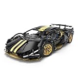 Flubecrux Technik Sportwagen Bausteine, 931 Teile 1:14 MOC Rennwagen Modellbausatz, Supersportwagen Auto Bausatz für Erwachsene