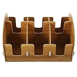 jojofuny Organizador para Estación de Café de Madera Natural D03 Color Cerezo Dispensador Compacto para Vasos de Papel Multiusos Soporte de Mostrador Adecuado para Cafeterías y Oficinas