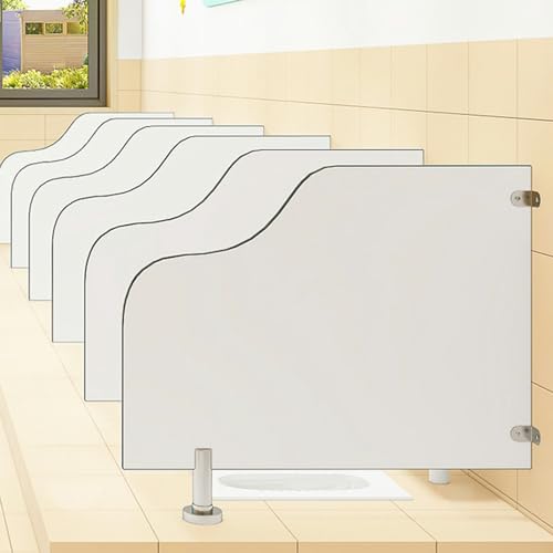 Pantalla de urinario de 31.4in en pack de 2pcs para aseos de colegios 2