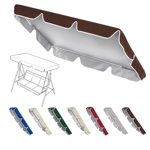 Techo de repuesto para columpio de 3 plazas impermeable marron 142x120 cm 2