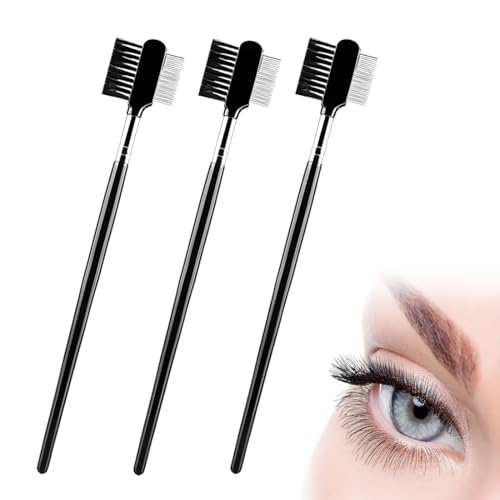 Peine removedor de manchas de lágrima, 3 cepillos de doble cara para ojos de perro, peine de aseo de doble cabeza, herramienta multiusos para mascotas pequeñas, gatos peine perro artero perros