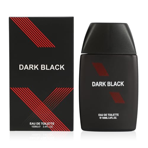 Dark Black Spray Cologne for Men – Eau De Toilette, Fresh Spicy Woody Masculine Scent – 100ml / 3.4 fl oz