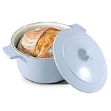 Gotham Steel 5 Qt Lightweight Ceramic Dutch Oven Pot with Lid, Nonstick Sourdough Dutch Oven for Bread Baking, 10 in 1 Stock Pot Ovens for Pasta, Spaghetti, Bread and More, Pots for Cooking