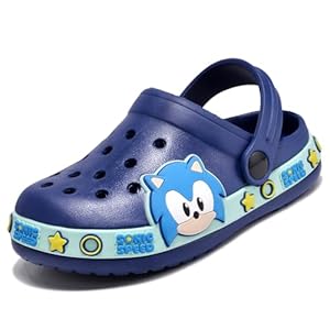 Hzucikan Kids Clogs Shoes Cute Cartoon Boys Girls Garden Water Shoes for Toddlers and Little Kids, Kids Slippers Sandals Shower Non-Slip Beach Shoes