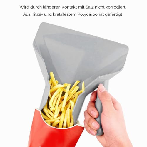 2 Stück Pommes Frites Schaufel 20 x 23 cm Kunststoff Rutschfestem Popcorn Schaufel mit Rechtem Griff Kommerzieller Mehrzweck Lebensmittelschaufel für Popcorn Eis Süßigkeiten Snacks