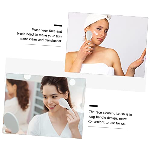 Baluue 4 Pcs escova de rosto de silicone purificador facial de silicone rosto de limpeza limpador de