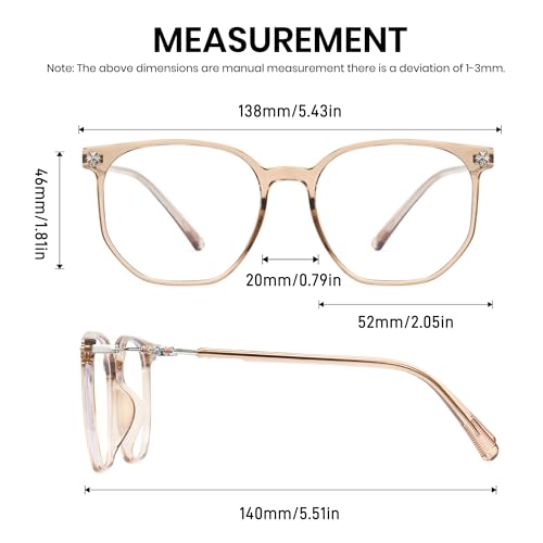Image of Cyxus Retro Blue Light Glasses Men - Square TR90 Metal Blowline Frame Stylish Trendy for Computer Daily Work 8252