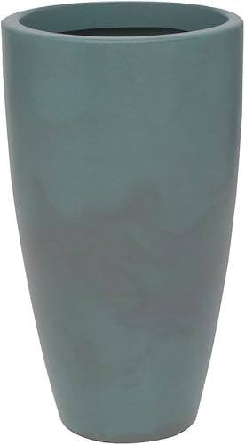 ECOBO - Maceta redonda ecológica de 20.9 pulgadas, para uso en interiores y exteriores, duradera, versátil y ligera, diseñada por artesanos