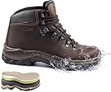 Generico Trekking Botas de escalada para hombre, impermeables, soporte del talón 10353 Made in Italy, Marrón Dakar, 47 EU