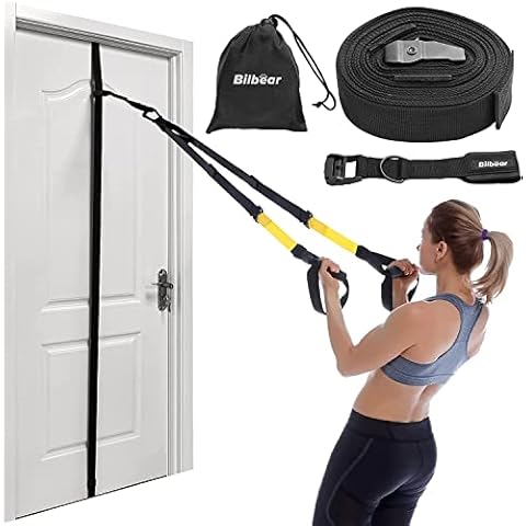 Bilbear Adjustable Door Anchor Strap for Resistance Bands, Easy Assemble Sliding Door Anchor Strap Belt,Anchor Strap Gym Attachment for Home Fitness, Door Band Resistance Workout Equipment Cover