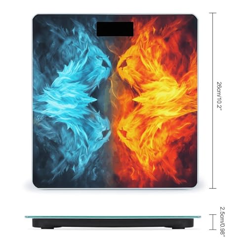 Báscula digital Fire Vs Ice Art para baño y cuerpo miniatura 2