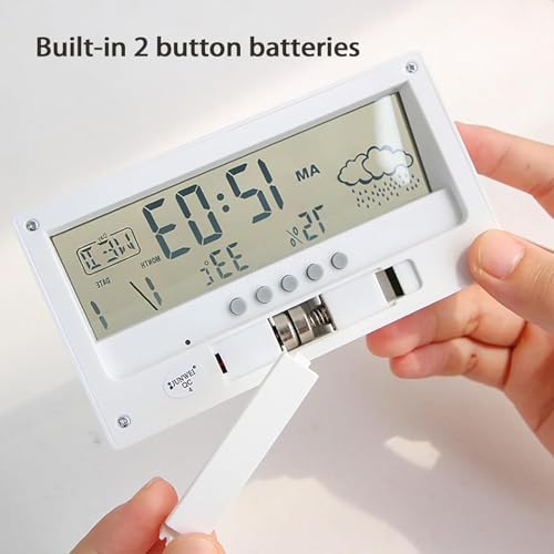 Image of Kadio Desk Clock, Digital Alarm Clock with Transparent Modern Design, Temperature, Humidity, Snooze, Aesthetic Home Decor, Office Decor, Battery Operated Table Clock for Bedroom, Office Shelf Etc
