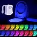 Produktbild Toilette Nachtlicht Led Lampe WC-Beleuchtung Batteriebetriebene Motion Sensor Beleuchtung Toilettenlicht Badezimmer Licht Batterie 16 Farben Wechselnde