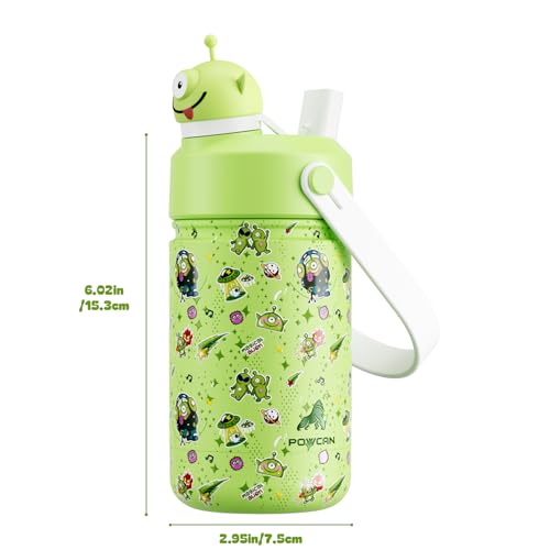 POWCAN 12 oz Insulated Water Bottle for School 2-in-1 Straw Spout Lid - 7.69 - 10.44 w/ Code + 50% Off Code 2FHALUU6 - image 8