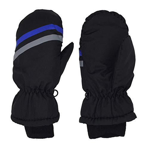 Hamaio Gants De Ski Enfants - Moufles De Ski Fille Garçon Chaud Étanches Protègent du Vent, pour Le Ski,Snowboard,Boules De Neige -pour Enfants De 3-12 Ans Garçons Et Filles Cover