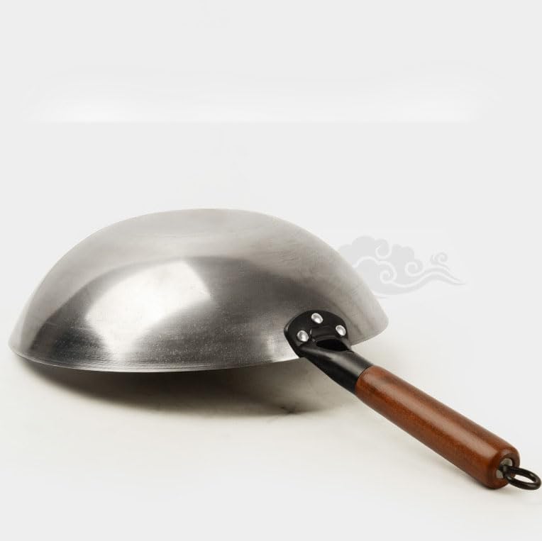 Wok de hierro con fondo redondo 32cm miniatura 4