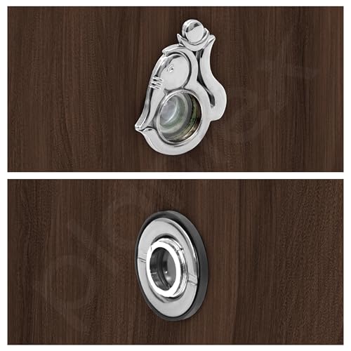 Image of Plantex Door Eye Viewer /Solid Brass Eye Hole for Main Door /180 Degree Ultra Clear Doors Viewer for Safe and Secure Home /Office /Hotel - Pack of 1 (Chrome)
