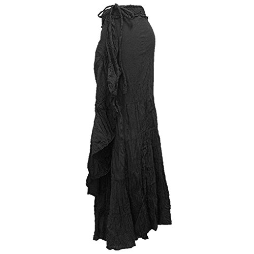 Coconutwoww Women's Crochet Waist Ruffle Wrap Around Long Skirt - NG44N3